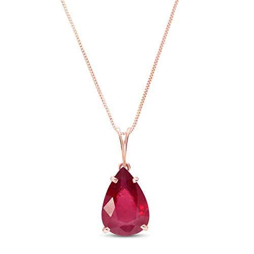 Galaxy Gold GG 5 ct s14k Solid White Yellow Rose Gold Born A Lioness Ruby Pendant Necklace 4295