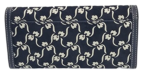 Tory Burch 139569 Juliette Black/White Floral Design Leather/Suede Women s Chain Wallet