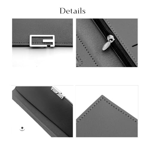 IFFANY Multi-Card Slot Wallet with Zipper 9 Card Slots for Coins and Cash Women s Wallet