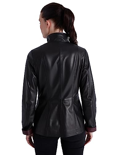 Bigardini Women s Italian Genuine Leather Jacket - Real Lambskin Leather Jacket for Women