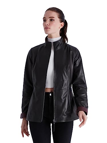 Bigardini Women s Italian Genuine Leather Jacket - Real Lambskin Leather Jacket for Women