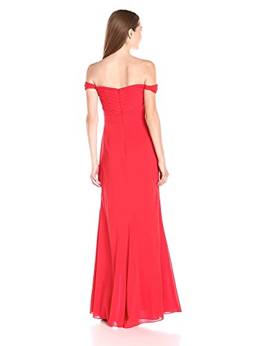 Badgley Mischka Women s Off The Shoulder Ruffle Skirt Gown