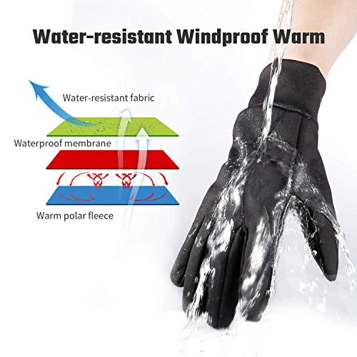 FanVince Winter Gloves Touch Screen Water Resistant Thermal for Running Cycling Driving Hiking Windproof Warm Gifts for Men and Women