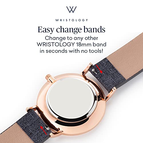 Wristology 19 Options - Maxi Numbers Watch, Silicone Band - Interchangeable Silicone Strap - Easy to Read Analog Face with Second Hand for Women, Men, Nurses, Teachers, Seniors, EMT Olivia