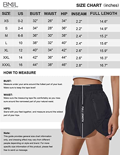 BMJL Women s Running Shorts Elastic High Waisted Shorts Pocket Sporty Workout Shorts Quick Dry Athletic Shorts Pants