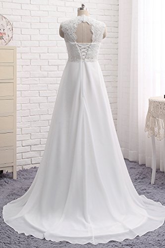 Wedding Dresses for Bride 2023 Sleeveless Lace Petite/Plus Size Bridal Gowns for Civil Wedding for Beach Wedding