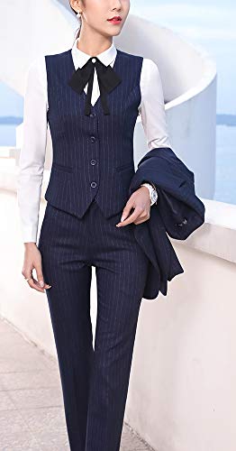 LISUEYNE Women s Three Pieces Office Lady Blazer Business Suit Set Women Suits for Work Skirt/Pant,Vest and Jacket