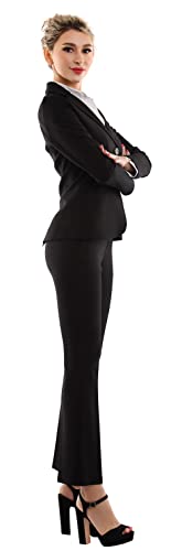 Marycrafts Women s 2 Buttons Business Blazer Pant Suit Set for Work