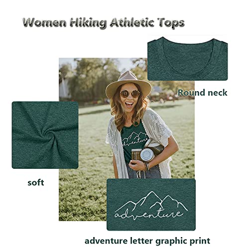 Women Mountain Adventure Workout Tanks Hiking Camping Graphic Athletic Sleeveless Funny Tee Tops