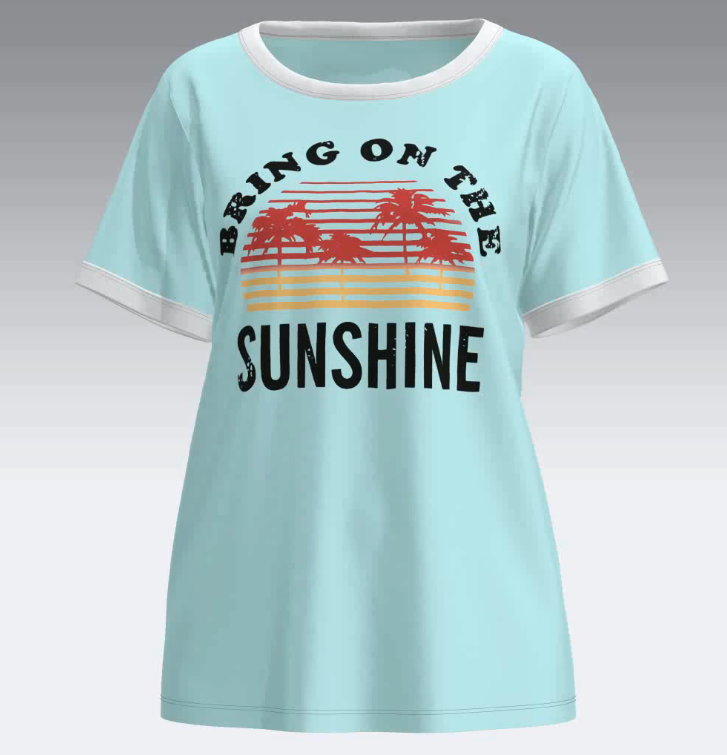 Nlife Bring On The Sunshine Graphic Long Sleeves Tees Blouses for Women Tops Sweaters for Women