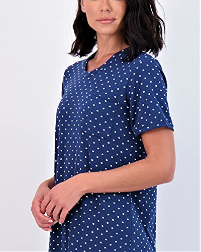 Real Essentials 3 Pack: Women s Nightshirt Short Sleeve Soft Nightgown Sleep Dress With Pocket (Available In Plus Size)