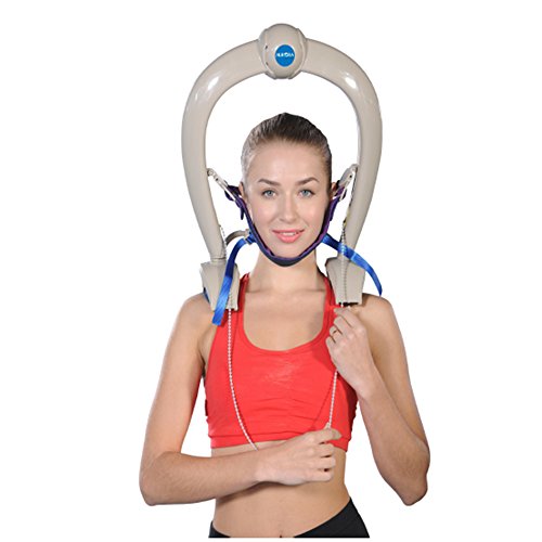 Aurora Health & Beauty Free Movement Cervical Traction Device for Shoulder & Neck, Shoulder & Spine Relief, 4 Lb