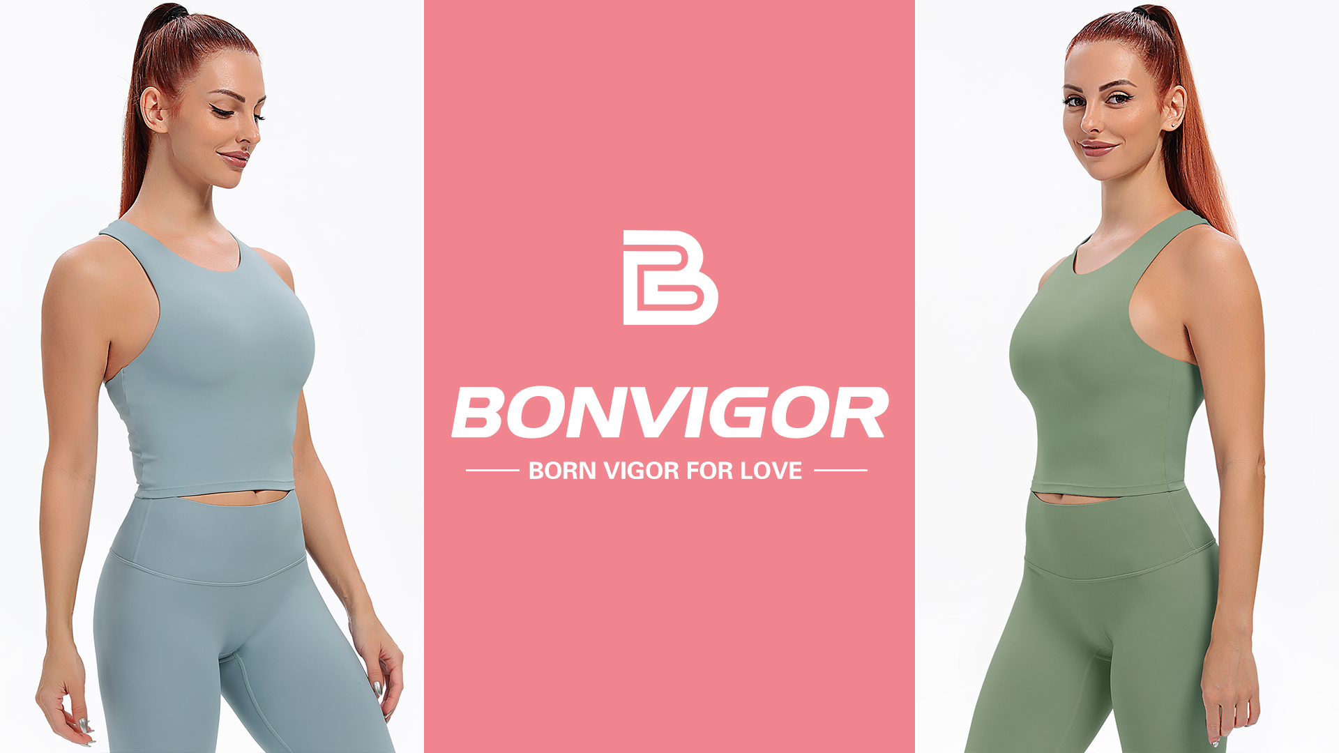 BONVIGOR Sports Bras for Women Workout Crop Tank Tops with Built in Bra Athletic Longline Padded Yoga Shirts Gym Fitness