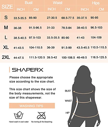 SHAPERX Tummy Control Shapewear for Women Seamless Fajas Bodysuit Open Bust Mid Thigh Body Shaper Shorts