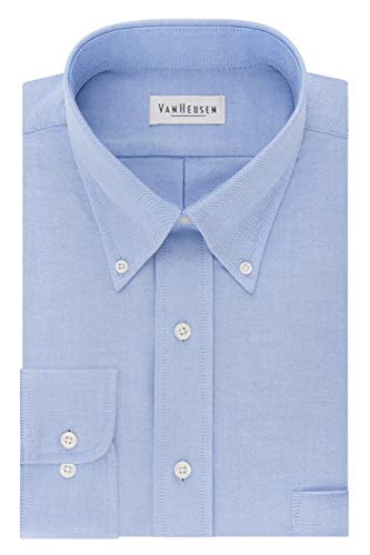 Van Heusen Men s Dress Shirt Regular Fit Oxford Solid Buttondown Collar