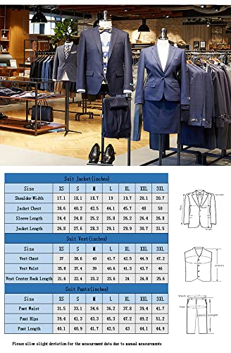 Men s Suits 3 Pieces Slim Fit Suit 2 Button Business Prom Formal Suit Blazer Jacket Vest Pants Set