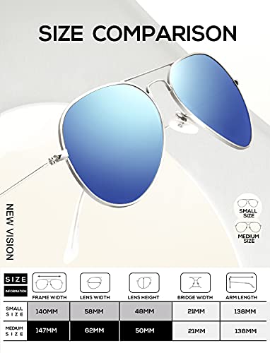 KALIYADI Classic Aviator Sunglasses for Men Women Driving Sun glasses Polarized Lens 100% UV Blocking