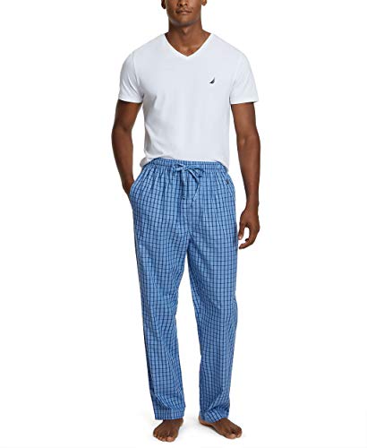 Nautica Men s Soft Woven 100% Cotton Elastic Waistband Sleep Pajama Pant