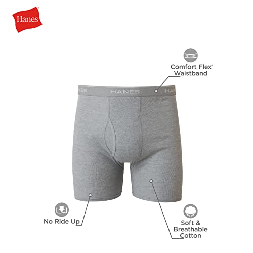 Hanes Boxer Briefs, Cool Dri Moisture-Wicking Underwear, Cotton No-Ride-up for Men, Multi-Packs Available