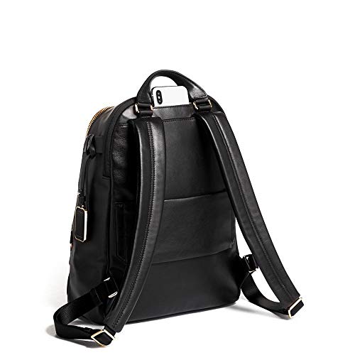 TUMI Voyageur Hannah Leather Backpack - Women s Backpack & Computer Bag - For Everyday Use & Travel - Black & Gold Hardware