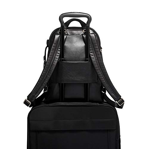 TUMI Voyageur Hannah Leather Backpack - Women s Backpack & Computer Bag - For Everyday Use & Travel - Black & Gold Hardware