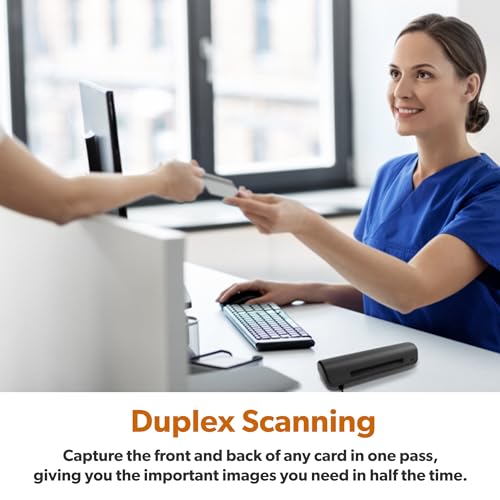 Ambir ImageScan Pro 687 Duplex Card Scanner with AmbirScan Business Card for Windows PC