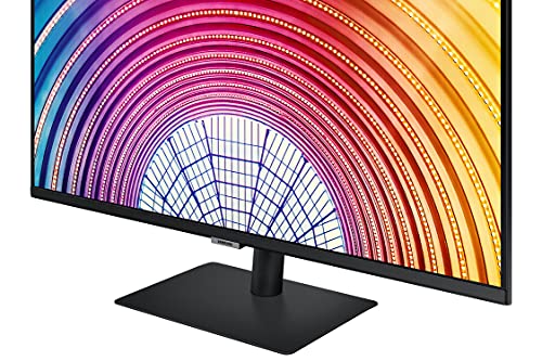 SAMSUNG ViewFinity S60UA Series 24-Inch WQHD Monitor, 75Hz, IPS Panel, USB-C, HDR10 (1 Billion Colors), Height Adjustable Stand, TUV-Certified Intelligent Eye Care (LS24A608UCNXGO),Black