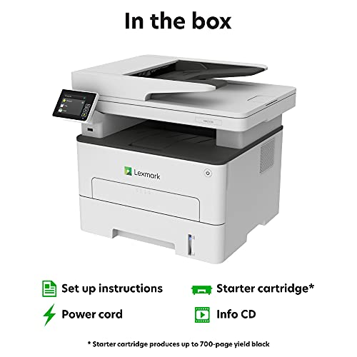 Lexmark MB2236i Black and White All-in-One Printer with Touchscreen, Laser Device with Wireless Networking, Duplex Printing, Mobile-Friendly & Cloud Connection (3-Series)