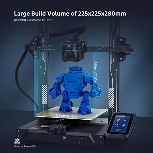 ELEGOO Neptune 3 Pro FDM 3D Printer with Auto Bed Leveling, Dual-Gear Direct Extruder, Dual Lead Screw Drive, Removable Capacitive Screen, 8.85x8.85x11in Large Printing Size