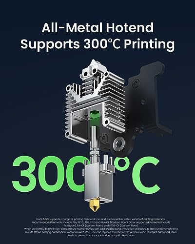 AnkerMake M5C 3D Printer, 500 mm/s High-Speed Printing, All-Metal Hotend, Supports 300℃ Printing, Control via Multi-Device, Intuitive, 7×7 Auto-Leveling, 220×220×250 mm Print Volume