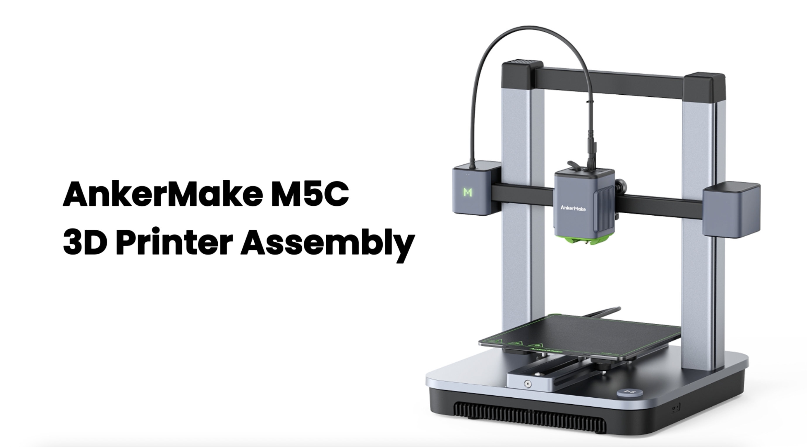 AnkerMake M5C 3D Printer, 500 mm/s High-Speed Printing, All-Metal Hotend, Supports 300℃ Printing, Control via Multi-Device, Intuitive, 7×7 Auto-Leveling, 220×220×250 mm Print Volume