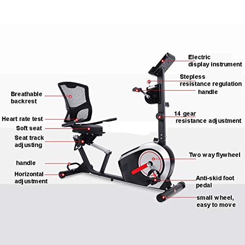 JAHH Indoor Exercise Bike Trainer Home Training 14 Gear Magnetic Control Resistance Bicycle Bike Cycling Exercise Trainer