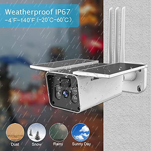 LMMDDP Solar Camera Card Outdoor Battery Powered Security IP Cameras 1080P Night Radar Detection