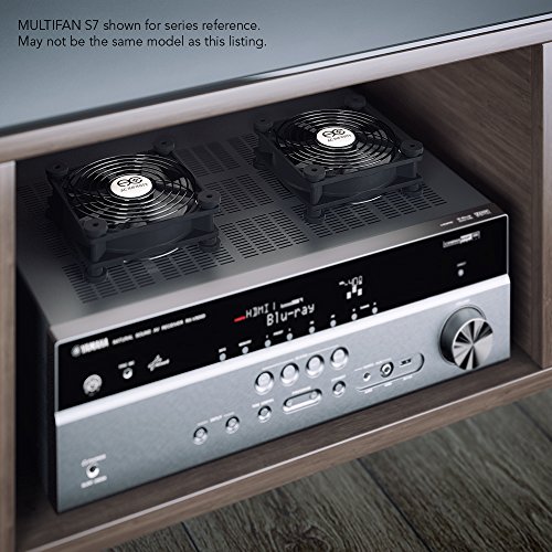 AC Infinity MULTIFAN S7, Quiet Dual 120mm USB Fan, UL-Certified for Receiver DVR Playstation Xbox Computer Cabinet Cooling