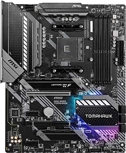 MSI MAG B550 TOMAHAWK Gaming Motherboard (AMD AM4, DDR4, PCIe 4.0, SATA 6Gb/s, M.2, USB 3.2 Gen 2, HDMI/DP, ATX, AMD Ryzen 5000 Series processors)