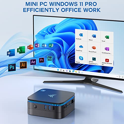 KAMRUI AK1 Pro Mini PC, Intel 11th Gen N5105(up to 2.9GHz) Mini Desktop Computers Windows 11 Pro, 8GB RAM/256GB M.2 SSD Micro Computer Tower Support 4K UHD, Dual Wi-Fi, BT 4.2 for Business Home Office