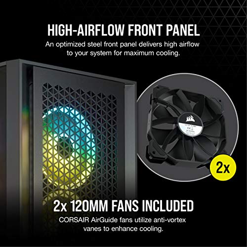 Corsair 4000D Airflow Tempered Glass Mid-Tower ATX PC Case - Black