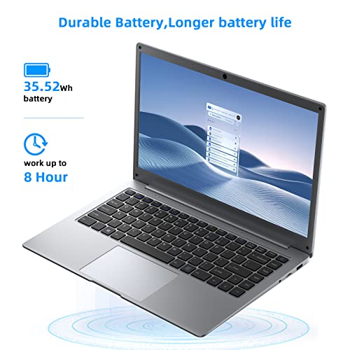 jumper Laptop 14 inch 12GB DDR4 RAM 256GB SSD,Intel Quad Core Celeron N4100, Windows 11 Thin and Light Laptops Computer, Full HD 1080P Display,HD Webcam,Dual Speakers,2.4/5Ghz WiFi,Long Battery Life