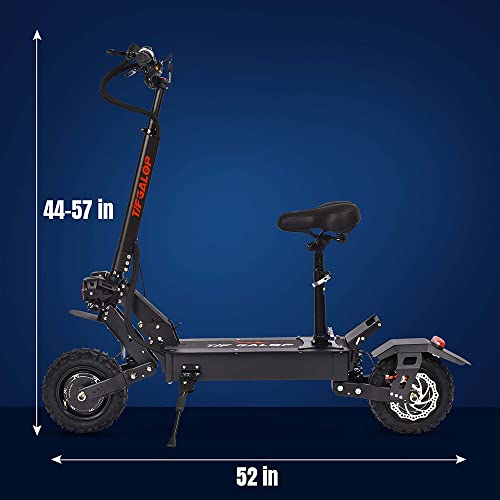 Electric Scooter, 5600W Dual Motors Max Speed 50MPH, 60V33AH Lithium Battery 60 Miles Range, 11 Inch Vacuum Off-Road Tires, Outdoor High Power Dual Drive Motor Scooter, Adult Electric Scooter