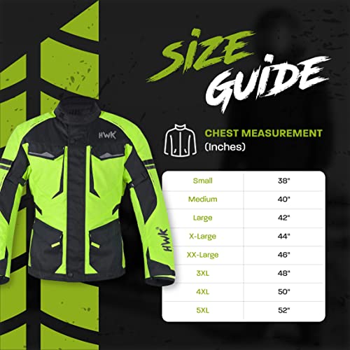 HWK Motorcycle Jacket for Men Adventure/Touring with Cordura Textile Fabric for Motorbike Riding and Impact Protection Armor