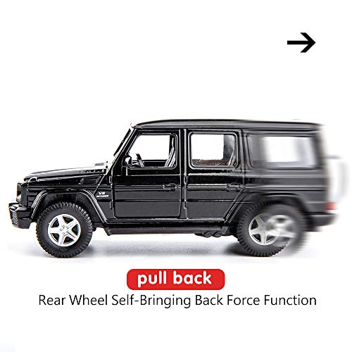 TGRCM-CZ 1/36 Scale G63 Casting Car Model, Zinc Alloy G Wagon Toy Car for Kids, Pull Back Vehicles Toy Car for Toddlers Kids Boys Girls Gift (Black)