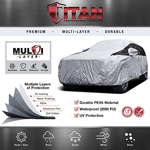 Titan Premium Multi-Layer PEVA Car Cover for Mid-Size SUV 188-206