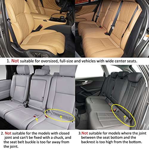 West Llama Black Car Seat Covers Full Set for Front and Rear Seats, Luxury PU Leather Car Seat Protectors Pads Universal Fit Most Car SUV Pick-up Truck, Waterproof and Wear-Resistant