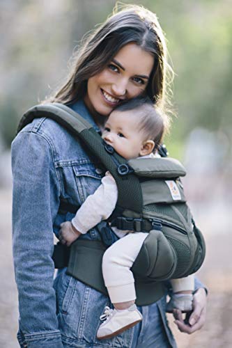 Ergobaby Omni 360 All-Position Baby Carrier for Newborn to Toddler with Lumbar Support & Cool Air Mesh (7-45 Lb), Khaki Green