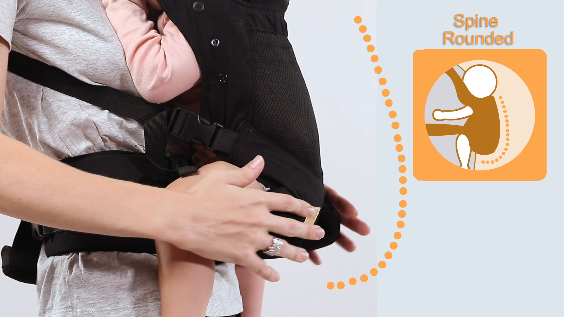 Baby Carrier with Adjustable Hip Seat,Baby Wrap Carrier with Hood, Soft & Breathable Backpack Front and Back for Infants to Toddlers Up to 44 lbs - Gray