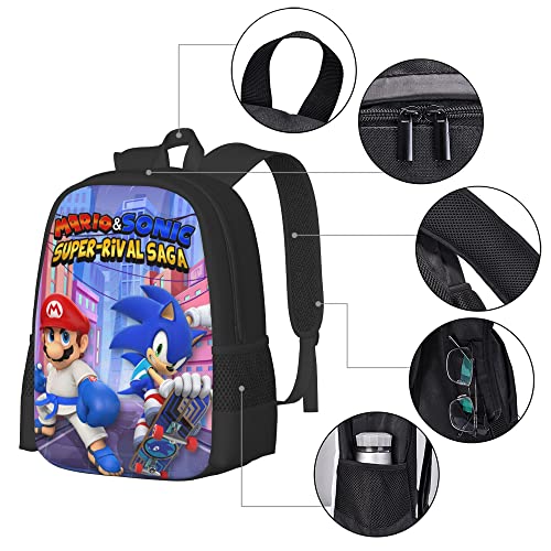 The Super Mario School Bag Travel Laptop Backpack Hiking Daypacks Shoulder Bag Briefcase Business Computer Backpack