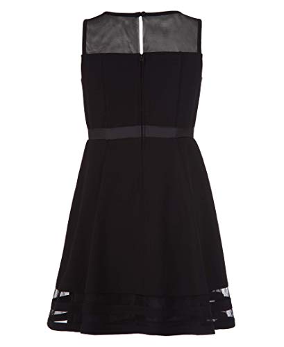 Calvin Klein Girls  Sleeveless Party Dress, Fit and Flare Silhouette, Round Neckline & Back Zip Closure