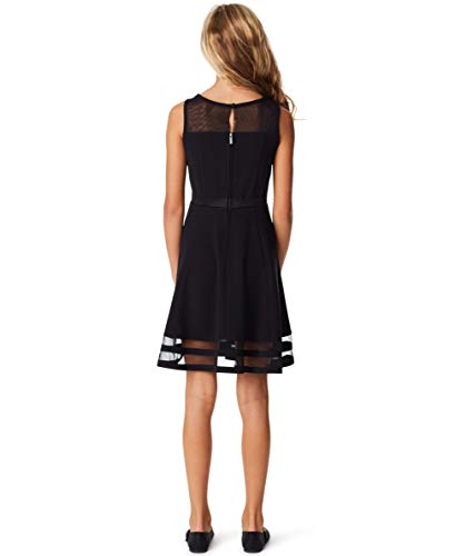 Calvin Klein Girls  Sleeveless Party Dress, Fit and Flare Silhouette, Round Neckline & Back Zip Closure