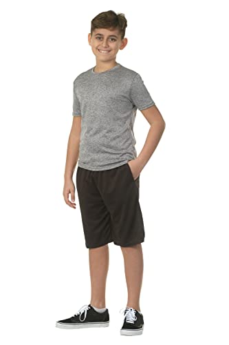 5 Pack: Youth Dry-Fit Moisture Wicking Active Athletic Performance Short-Sleeve T-Shirt Boys & Girls