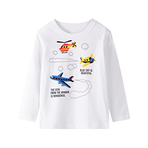 ALI SEA Boys Long Sleeve Shirts Kids Cotton Fall Top Crewneck Clothes 2-7 Years